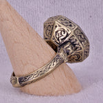Handgravierter Lapislazuli Ring