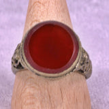 Handgravierter Ring mit  Karneol