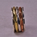 Ring aus Sterlingsilber, Kupfer und Bronze